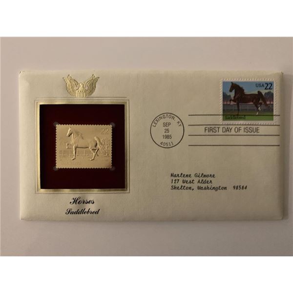 Horses: Saddlebred - First Day Cover - Lexington, KY. - 1985