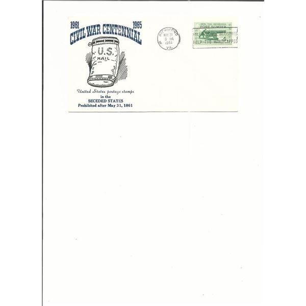 Richmond, VA - First Day Cover - Civil War Centennial - 1961