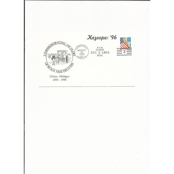 100 Years of Rural Delivery - Commemorative First Day Cover - Michigan - 1996