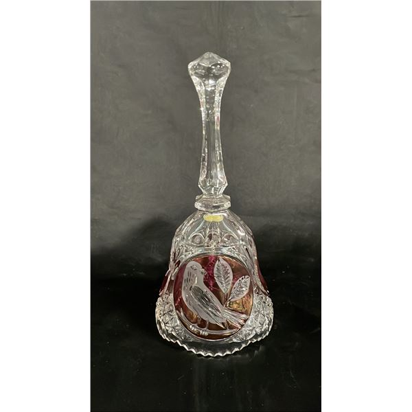VINTAGE 8"T HOFBAUER BYRDES LEAD CRYSTAL BELL