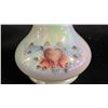 Image 4 : FENTON IRIDESCENT JACK-IN-THE-PULPIT GLASS VASE PAINTED BY D. BARBOUR 9.5" T