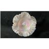 Image 2 : FENTON IRIDESCENT PINK GLASS COMPOTE DISH 6" T