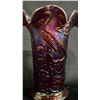 Image 2 : FENTON RUBY CARNIVAL GLASS VASE 7.5" T