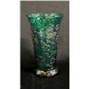 Image 1 : FENTON GREEN CARNIVAL GLASS VASE 8" T