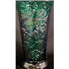 Image 2 : FENTON GREEN CARNIVAL GLASS VASE 8" T