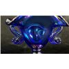 Image 3 : FENTON IRIDESCENT BLUE COMPOTE DISH 6.5" WIDE