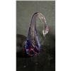Image 4 : CLEAR TO PURPLE ART GLASS SWAN 7" TALL