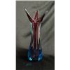 Image 1 : ART GLASS PURPLE & TEAL VASE 15" TALL
