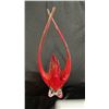 Image 1 : RED ART GLASS CENTERPIECE BOWL 18" TALL