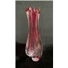 Image 1 : CRANBERRY ART GLASS VASE 12.5" TALL