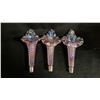 Image 3 : FENTON IRIDESCENT PINK ART GLASS EPERGNE 9" WIDE