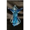 Image 1 : CHATEAU CANADA BLUE ART GLASS VASE 11" TALL