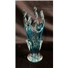 Image 1 : BLUE ART GLASS VASE 13.5" TALL