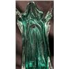 Image 3 : GREEN ART GLASS VASE WITH CLEAR VASE 12" TALL