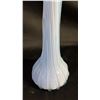 Image 4 : BLUE SWUNG GLASS JACK-IN-THE-PULPIT VASE: 15" TALL