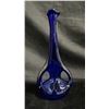 Image 1 : COBALT BLUE ART GLASS VASE 12" TALL