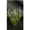 Image 1 : CZECH GREEN ART GLASS VASE 7" TALL