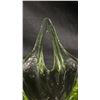 Image 2 : CZECH GREEN ART GLASS VASE 7" TALL