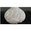 Image 3 : FENTON WHITE & LAVENDER EMBOSSED VASE 8" TALL