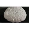 Image 4 : FENTON WHITE & LAVENDER EMBOSSED VASE 8" TALL