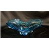 Image 1 : LARGE BLUE ART GLASS CONSOLE BOWL 15.5" WIDE