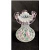Image 1 : FENTON OPALESCENT DUSTY ROSE FRENCH TRELLIS ART GLASS VASE 8" TALL