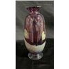 Image 4 : AUBERGINE ART GLASS VASE WITH SIGNATURE 11" TALL