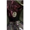 Image 2 : FENTON "HONOR COLLECTION" PURPLE HANDPAINTED VASE 9" TALL