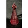 Image 1 : VINTAGE CRANBERRY GLASS SWUNG VASE 11.5" TALL