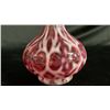 Image 3 : FENTON CRANBERRY GLASS SPANISH LACE RUFFLED VASE 8" TALL