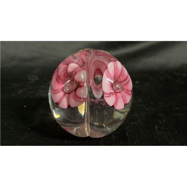 VINTAGE FRATELLI TOSO MURANO VENETIAN ART GLASS PAPERWEIGHT 3.5" WIDE