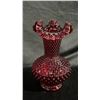 Image 1 : FENTON CRANBERRY HOBNAIL GLASS VASE 11" TALL