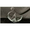 Image 1 : CLEAR ART GLASS SWAN SHAPED BOWL 11" TALL