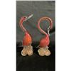Image 2 : (2) VINTAGE MURANO ART GLASS SWAN FIGURINES 8" TALL