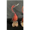 Image 3 : (2) VINTAGE MURANO ART GLASS SWAN FIGURINES 8" TALL
