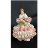 Image 1 : VINTAGE DRESDEN PORCELAIN LACE ROCOCO LADY FIGURINE 6.5" TALL