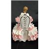 Image 2 : VINTAGE DRESDEN PORCELAIN LACE ROCOCO LADY FIGURINE 6.5" TALL