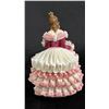 Image 2 : VINTAGE DRESDEN GERMANY PORCELAIN LACE PRINCESS & FROG PRINCE FIGURINE 8" TALL