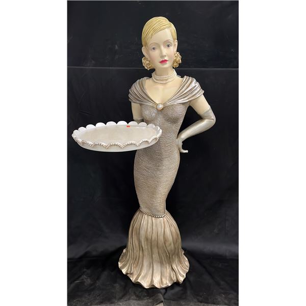 VINTAGE BOMBAY COMPANY "NICOLETTE" HOSTESS STATUE: 39" TALL