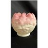 Image 1 : FENTON BURMESE POPPIES ROSE BOWL VASE 5" WIDE