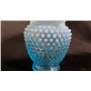 Image 3 : FENTON BLUE OPALESCENT HOBNAIL GLASS VASE 5.5"T