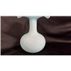 Image 3 : FENTON BLUE OPALESCENT RUFFLED EDGE FAN VASE: 8.5" TALL