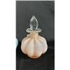 Image 2 : (2) FENTON MELON SHAPED GLASS PERFUME BOTTLES: 5.75" TALL