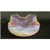 Image 1 : PINK OPALINE AIR BUBBLE ART GLASS BOWL: 7" WIDE