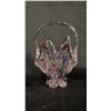 Image 4 : (1) ART GLASS BASKET & (2) SMALL FENTON GLASS BASKETS: LARGEST IS 6.5" TALL