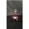 Image 2 : CRANBERRY GLASS 8.5"T DECANTER & CRANBERRY GLASS 6"T CRUET
