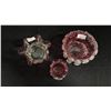 Image 2 : CRANBERRY GLASS BUD VASE & (2) CRANBERRY GLASS BOWLS