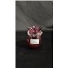 Image 4 : CRANBERRY GLASS BUD VASE & (2) CRANBERRY GLASS BOWLS