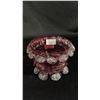 Image 5 : CRANBERRY GLASS BUD VASE & (2) CRANBERRY GLASS BOWLS