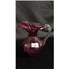 Image 2 : (2) CRANBERRY GLASS PITCHERS: TALLEST IS 7"